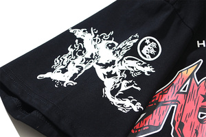 T-shirt da uomo girocollo in <span class=keywords><strong>cotone</strong></span> 100% da 240g, con ricamo digitale fronte-retro 'Flame Totem' 08 - Product Image 6