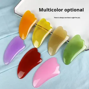 Outil de massage facial Gua Sha, planche de méridiens, résine naturelle, bâton de grattage musculaire, salon de beauté, massage, lifting du visage, soin du corps entier - Product Image 4