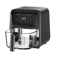 Friteuse à air en verre 4L couleur personnalisation résistant à la chaleur verre Borosilicate AirFryer Visible numérique appareils de cuisine électriques
