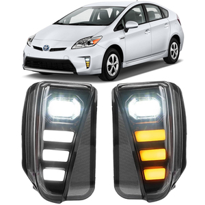 Feux de jour à LED pour Toyota <span class=keywords><strong>Prius</strong></span> 2012 2013 2014 2015 DRL avec clignotants dynamiques, pièces automobiles - Product Image 1