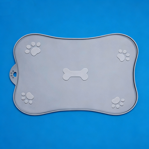 แผ่นรองอาหารสัตว์เลี้ยงซิลิโคนกันน้ำกันลื่นเกรดอาหาร ปรับแต่งได้ ทนทาน ขอบยกสูง สำหรับสุนัข/แมว - Product Image 2