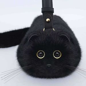 Porte-monnaie en peluche personnalisé de haute qualité en forme de chat mignon, sans rembourrage, sac à main en polyester doux pour filles, tendance - Product Image 3