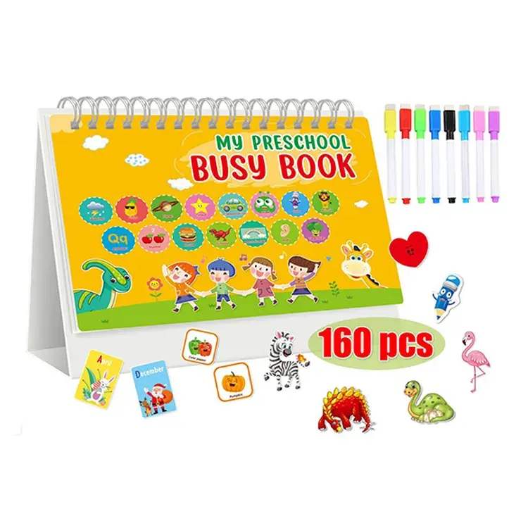 Quaderno educativo per la prima infanzia, libro educativo puzzle per l'assistenza alla crescita del bambino, per l'apprendimento dei giocattoli intrattenimento