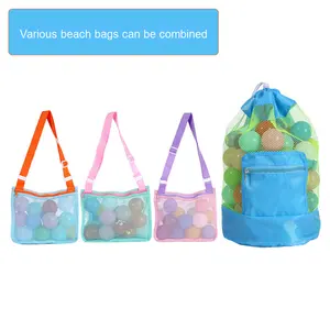 Sac de plage en maille de polyester de grande capacité pour enfants rangement de matériel de jeu de sable en plein air nouvel ensemble de rangement de jouets de <span class=keywords><strong>cuisine</strong></span> en plein air - Product Image 3