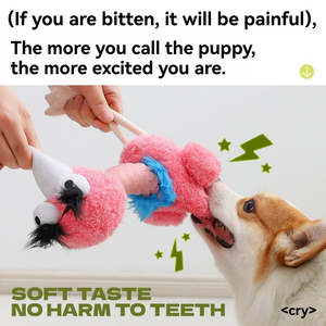 Tianyuan Jouet à mâcher en peluche écologique pour chien Design d'oiseau moche avec dents molaires résistantes aux morsures Soulagement de la voix pour chiens de taille moyenne à grande - Product Image 4