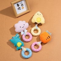 Jouet interactif pour chien en peluche, anneau à mâcher pour le nettoyage des dents, jeu de la force, pour petits chiens, vente en gros de produits pour animaux de compagnie
