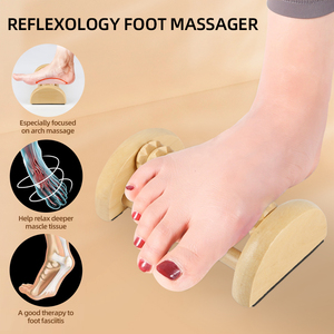 Rodillo masajeador de pies de acupuntura de madera para aliviar el estrés y aliviar la fascitis plantar con terapia de circulación sanguínea para pies - Product Image 2