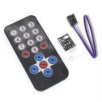 Kit de Control Remoto Infrarrojo HX1838 - Módulo Transmisor y Receptor IR Inalámbrico para Proyectos de Robots/DIY (Negro)