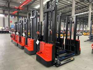 CJLIFT1.5Tonトランシーバー電動スタッカー4mリフティング高さ電動パレットスタッカー調節可能なストラドルタイプ - Product Image 4