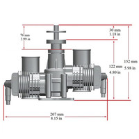 RCGF — double cylindre 40cc à essence/essence avec silencieux/ig1/10, bougie d'allumage pour modèle avion RC