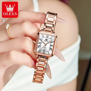 <span class=keywords><strong>Reloj</strong></span> de Negocios para <span class=keywords><strong>Mujer</strong></span> OLEVS 5641, Elegante, Cuadrado <span class=keywords><strong>Pequeño</strong></span>, Correa de Acero Inoxidable, Resistente al Agua 30M, <span class=keywords><strong>Reloj</strong></span> Inteligente de Cuarzo - Product Image 4