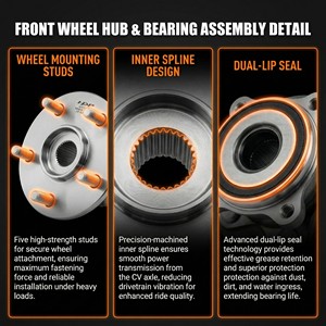 Unité de <span class=keywords><strong>moyeu</strong></span> de <span class=keywords><strong>roue</strong></span> en acier allié haute performance, 26 cannelures, bride à 4 boulons, pour assemblage de roulement de <span class=keywords><strong>moyeu</strong></span> de <span class=keywords><strong>roue</strong></span> avant Toyota Lexus - Product Image 4