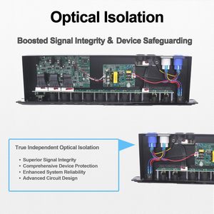 Pknight RDMX-S8F Rack de Touring Todo en Uno de <span class=keywords><strong>19</strong></span> <span class=keywords><strong>Pulgadas</strong></span>, 8 Puertos, 4 Divisores RDM, Controlador ArtNet, Switch de Fibra Gigabit, Doble Entrada, 1 Año de Garantía - Product Image 4