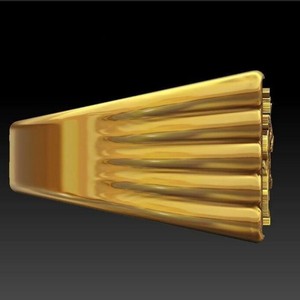 ユダのライオンリング 316Lステンレススチール PVD 18Kゴールドメッキジュエリー 繊細なライオン騎士印台リング - Product Image 5