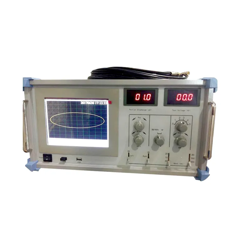 Offline partial discharge test system,partial discharge detector,partial discharge measuring system