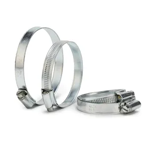 Chinese supplier Large adjustable rang Zinc Plated British type hose clamp for automotive conduits