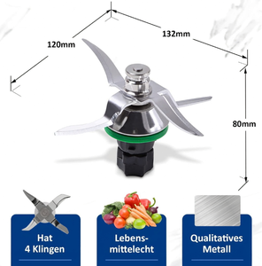 Ensemble de lames en acier inoxydable de qualité alimentaire, pièces de rechange compatibles avec le robot culinaire Thermomix TM5/<span class=keywords><strong>TM6</strong></span> Bimby - Product Image 5