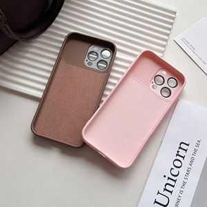 Lớn Xem màu sắc tinh khiết Matte Skin TPU bìa mềm với Glass Lens Protector trường hợp điện thoại cho Iphone 17 16 15 Pro Max - Product Image 2