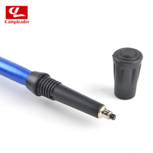 Bâton de randonnée Campleader en alliage d'aluminium, poignée en T, bleu, réglable, pour la marche en plein air - Product Image 3