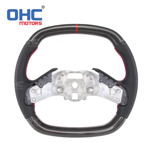 Volant LED en fibre de carbone pour Chevrolet <span class=keywords><strong>Corvette</strong></span> C8 Echappement 2019 2021 <span class=keywords><strong>2022</strong></span> Volants avec poignées rouges Moteurs Ohc - Product Image 5