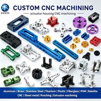 Boîtier d'actionneur en aluminium 6061 7075 usiné OEM, usinage CNC, coque à bride filetée pour assemblage de transmission de joint robotique servo