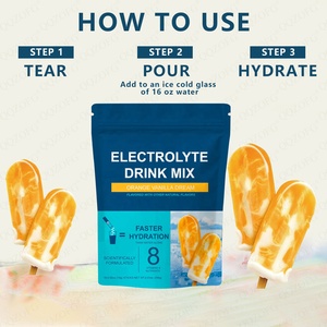 Venta caliente Suplementos a base de hierbas Mezcla de bebidas en polvo de electrolitos con 8 vitaminas y nutrientes Funciona con beneficios para la hidratación de adultos - Product Image 4