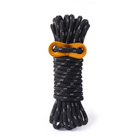 Cordon de tente réfléchissant pour visibilité nocturne, corde multifonctionnelle de survie en plein air, paracorde de fixation