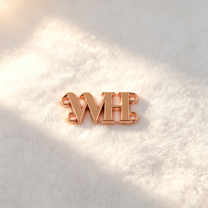 Étiquettes métalliques personnalisées en gros pour vêtements, plaques de logo de marque en relief pour accessoires vestimentaires - Product Image 3