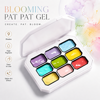 Gel pour nail art professionnel avec logo personnalisé, haute pigmentation, application facile, gel Pat Pat Blooming