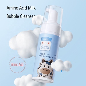 Nettoyant pour le <span class=keywords><strong>visage</strong></span> à bulles de lait aux acides aminés, en mousse, hydratant, blanchissant, <span class=keywords><strong>Anti</strong></span>-taches, marque privée - Product Image 1