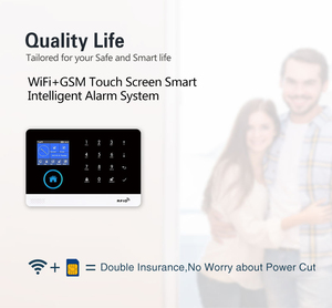 Dokunmatik klavye kablosuz Wifi Gsm Alarm sistemi iki yönlü kapı sensörü ile ev güvenlik Pir hareket dedektörü Tuya akıllı yaşam - Product Image 3