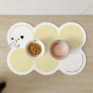 Pet <b>Cat</b> Dog Food <b>Mat</b> Diatomaceous Earth Rounded Waterproof Leak Proof Easy To Clean Non Slip Feeding <b>Mat</b> For Pets - Product Image 1