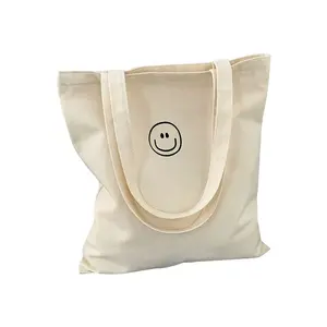 Eco-Friendly Cotton Rope Handle Beach Supplier Custom Heavy Shoulder Fashion Tote Bag Canvas With Zipper