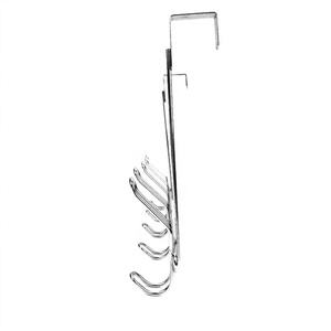 <strong>Chrome</strong> Iron Over <strong>Door</strong> <strong>Hooks</strong> Metal 5-10 Hangers Coat Hanging Rack Behind <strong>Door</strong> Over <strong>Door</strong> <strong>Hook</strong> for Hanging - Product Image 5