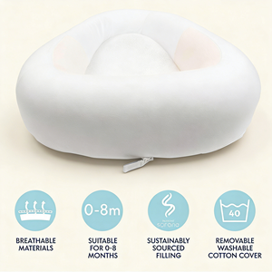 Cojín de Apoyo para Dormir para Bebés, Ecológico y Personalizado, Relleno de Sorona, Certificado Oeko-Tex, Color Blanco, Transpirable, <span class=keywords><strong>Nido</strong></span> para Bebés - Product Image 3
