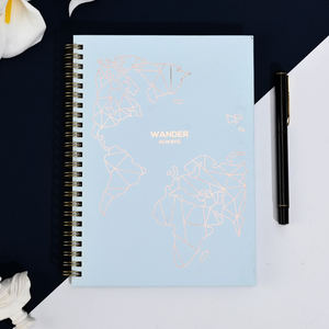 Personalizado personalizado hoja de oro impresión del logotipo A5 semanal diario boda viaje Fitness Agenda diario organizador espiral planificador - Product Image 3