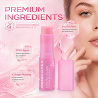 Best-seller transfrontalier, tendance sur TikTok, baume à lèvres multi-effets hydratant au collagène rose PDRN, stick de collagène OEM