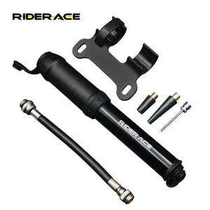 RIDERACE Road Bike Pump High Pressure Sturdy Bicycle Air Pump Aluminum Alloy Compact Mountain Ball Toy Tire Inflator Valve Pump