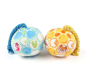 Commercio all'ingrosso interattivo elastico di calcio corda di cotone giocattolo da masticare per cani Pet peluche giocattolo con effetti sonori per digrignare i denti - Product Image 1