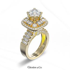 Anillo de Moissanita de Lujo para Mujer, Nuevo, de Vietnam, Sintético (Creado en Laboratorio), Plata, 8 mm - Product Image 3