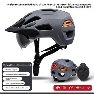 Cascos de Ciclismo Deportivos Dobles para Adultos al por Mayor, Estilo <span class=keywords><strong>MTB</strong></span>, Lente Magnética, Seguridad, LED Recargable, Transpirables - Product Image 3