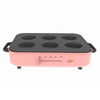 Mini Machine à Barbecue avec plaque de gril Takoyaki Muffins Makers et Hot Pot Table Barbecue Portable Coréen BBQ Plaque Électrique