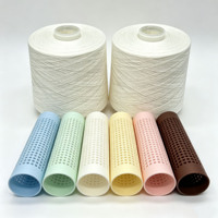 Benang Jahit Poliester Putih TFO 100% Spun Twist Stabil Grosir Pabrik