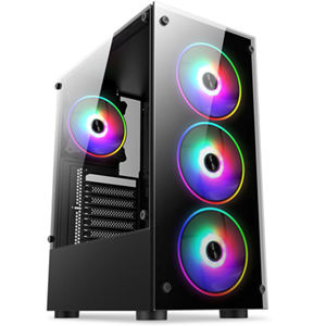 Boîtier <span class=keywords><strong>PC</strong></span> de bureau en verre trempé Matx Eatx avec écran LCD - Product Image 4