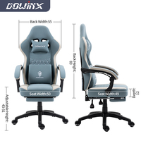 Chaise de jeu Furgle en gros, nouveau design Dowinx, chaise gamer en fibre avec accoudoirs rembourrés doux, chaise de jeu confortable