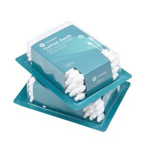 Coton-tiges double tête en forme de <span class=keywords><strong>gourde</strong></span> pour la sécurité des bébés, 55 pièces, bâtonnets fins en coton avec emballage sous blister - Product Image 5