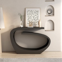 Console décorative étroite de luxe en métal moderne, style européen, meuble d'entrée pour hall, salon, hôtel