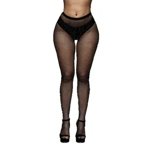 2024 chaussettes de conception personnalisée Sexy strass résille/collants résilles collants