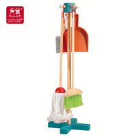 Lot de 4 jouets de nettoyage en bois éducatifs pour les tout-petits de 3 ans et plus.