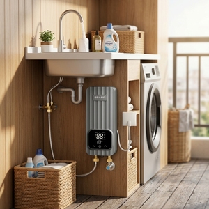 เครื่องทำน้ำอุ่นไฟฟ้าแบบไร้ถัง ขนาด 3KW 5.5KW ตัวเครื่องทำจากพลาสติก ประหยัดพลังงาน ใช้ได้ทันที เหมาะสำหรับใช้ในรถยนต์ โรงรถ ใต้ซิงค์ - Product Image 5